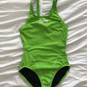 Arena Logo Neon Green Max Life One-Piece Swimsuit